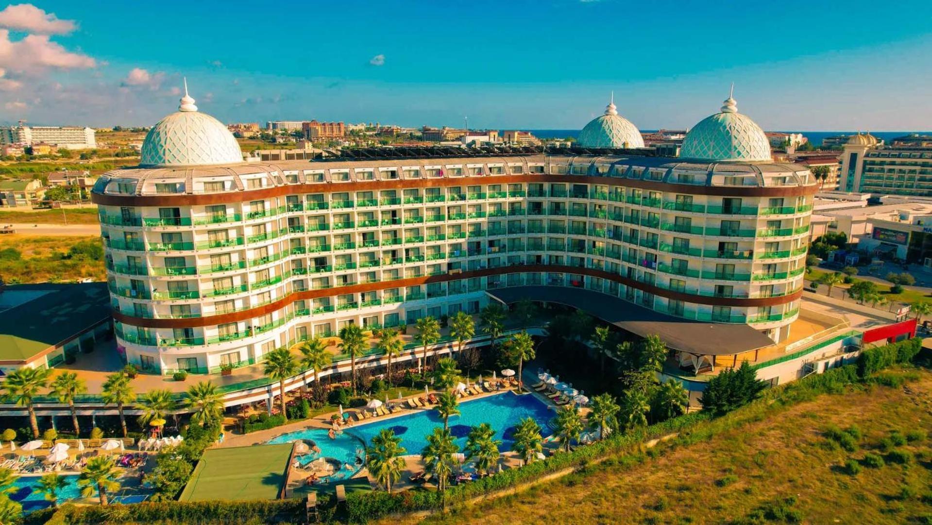 Dream World Aqua Hotel Side Exterior foto